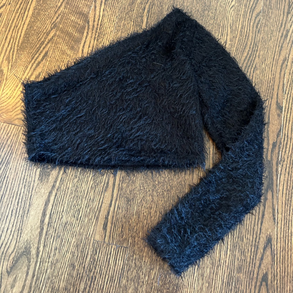 PLT fuzzy crop top